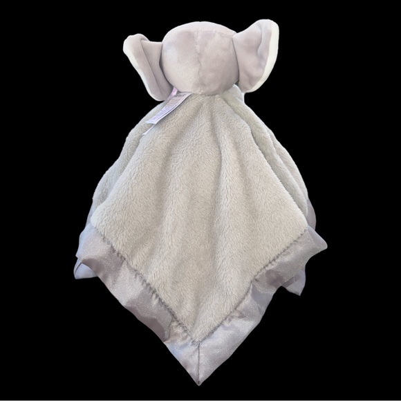 Carters Gray Elephant Security Blanket Plush Lovey Soft Satin Trim Baby Toy Grey - Picture 3 of 7